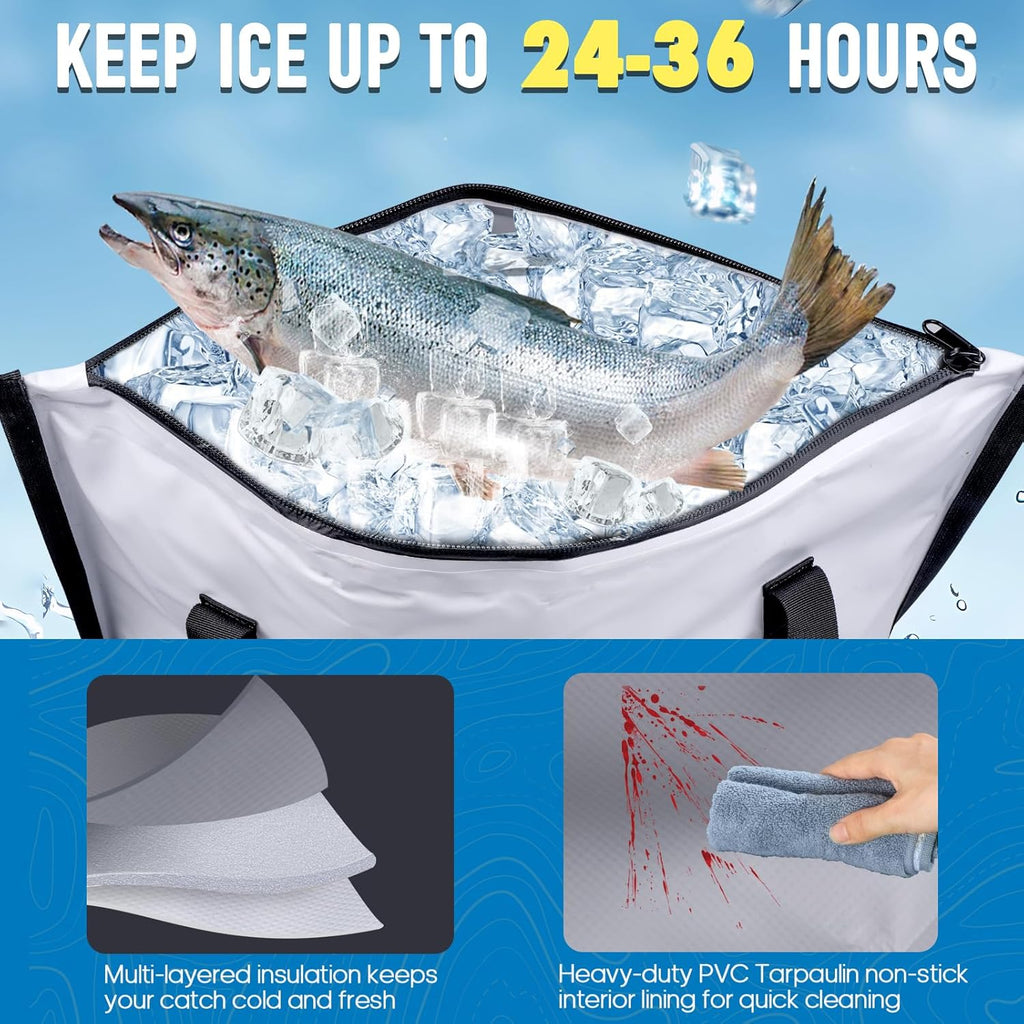 THKFISH Insulated Fish Cooler Bag, Fish Kill Bag for Caught Fish