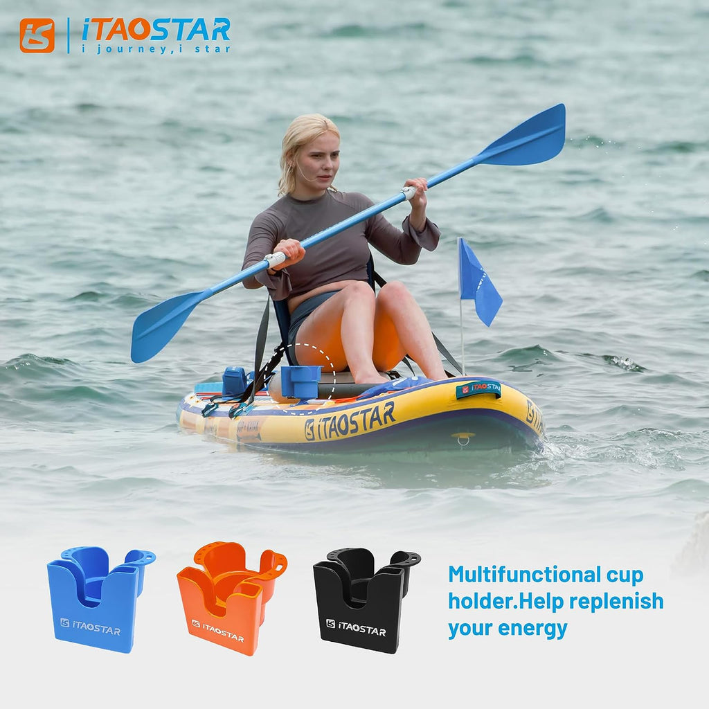iTAOSTAR Multi Function Paddle Board Cup Holder,Two Section Paddle Board Drink Holder Suitable for Types of Cup/Bottle/Drink, Convenient Paddle Board Accessories for Fishing Gears and Phone Holder