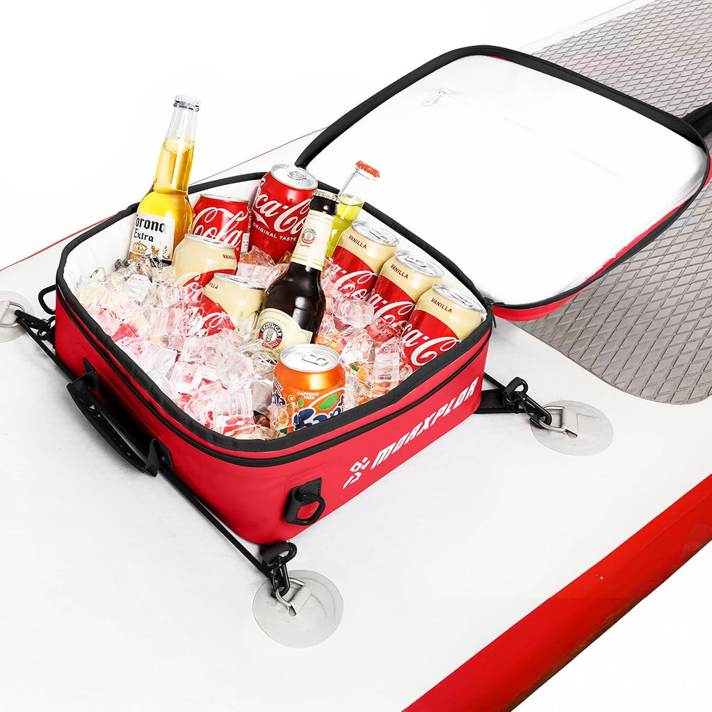 MORXPLOR Waterproof PVC Paddleboard Cooler Deck Bag - 12 Can Soft Insulated Cooler for Paddleboarding, Camping, Kayaking