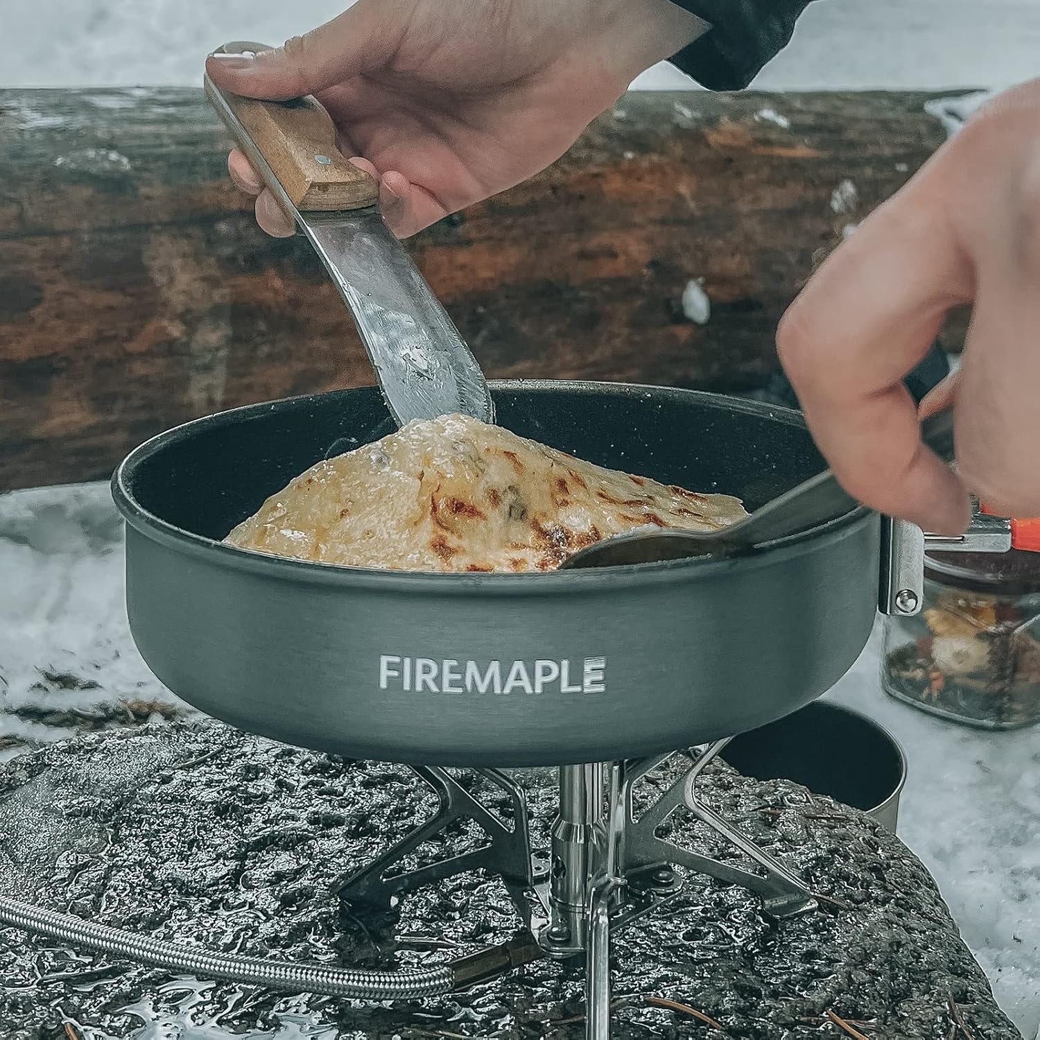 Fire-Maple Feast Outdoor Camping Cookware, Pot and Pan Set Stackable Kit