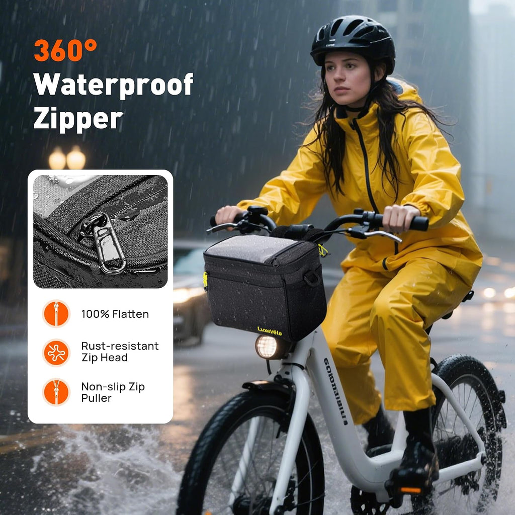 Bike Handlebar Bag, Front Bicycle Basket Bag