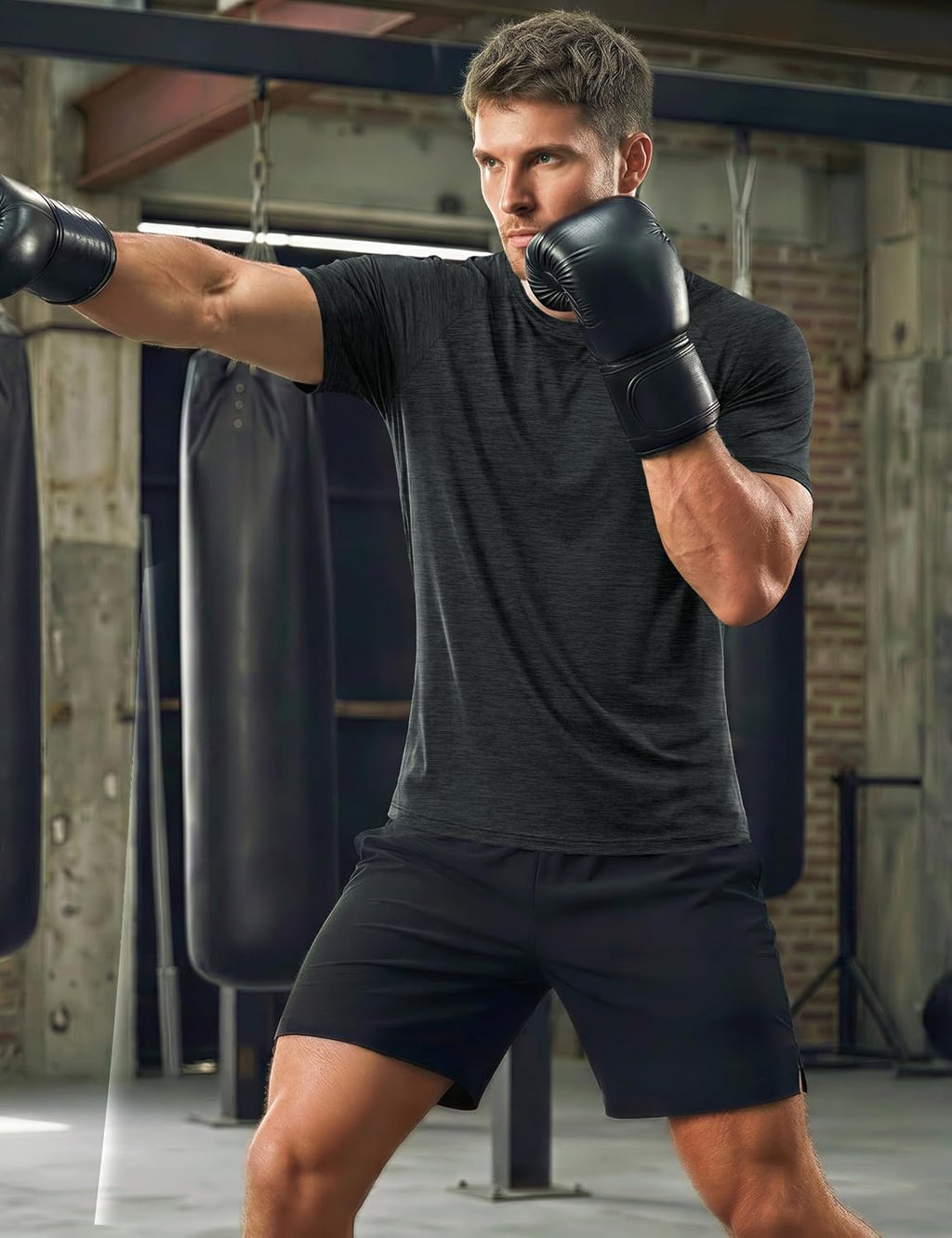 MAGCOMSEN Mens Athletic Shirts Quick Dry Short Sleeve Workout Wicking Shirt