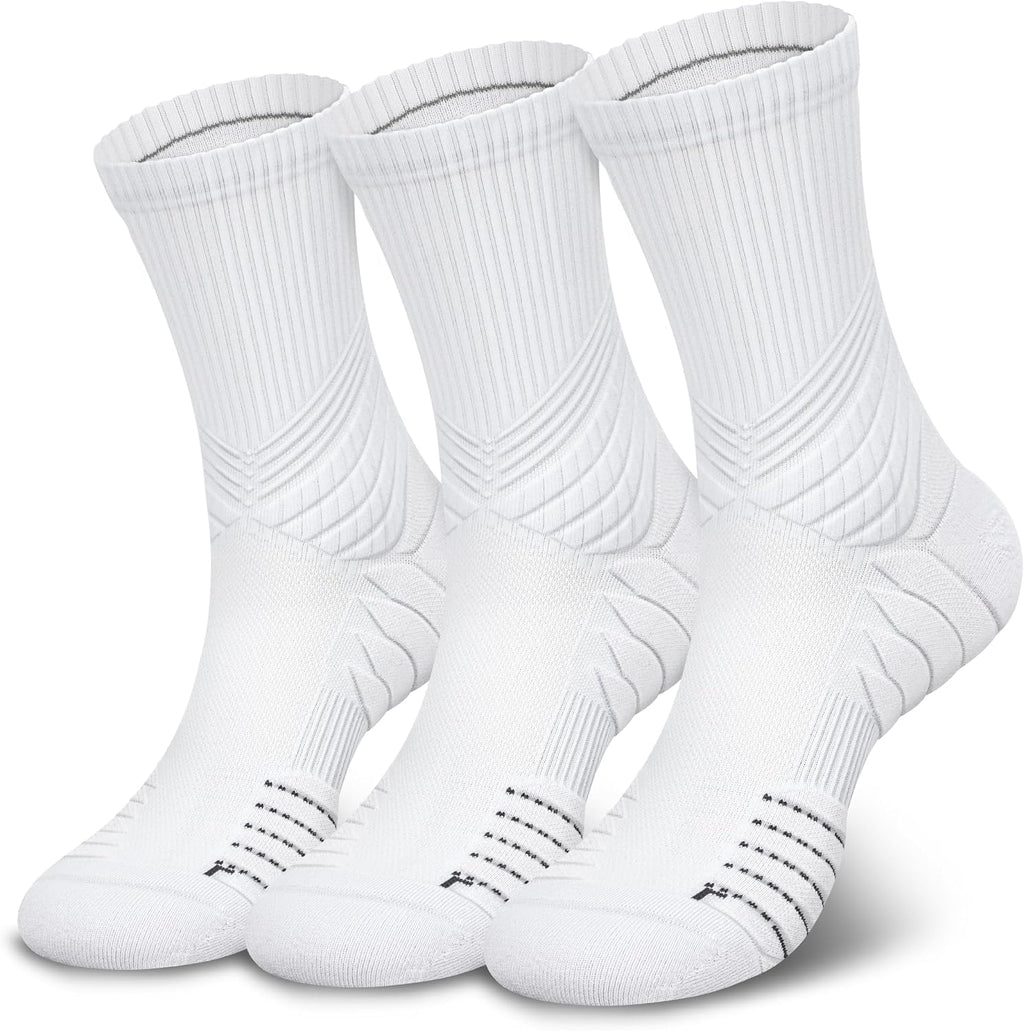 Hylaea Unisex Crew Socks for Running Athletic, Comperssion & No Blisters