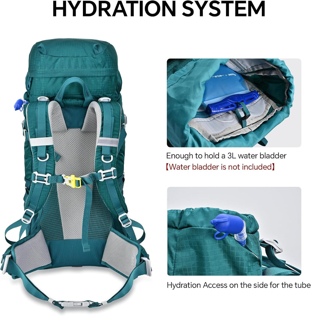 N NEVO RHINO 40L Internal Frame Hiking Backpack with Rain Cover
