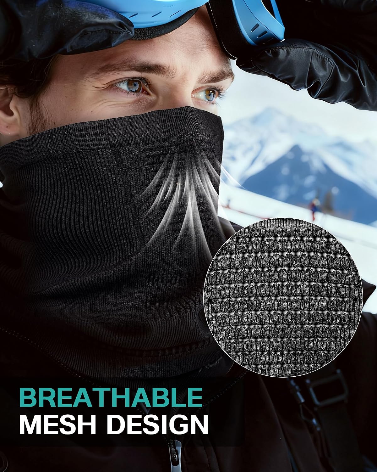AOPREL Winter Neck Gaiter Breathable Neck Warmer Windproof Half-Face Mask