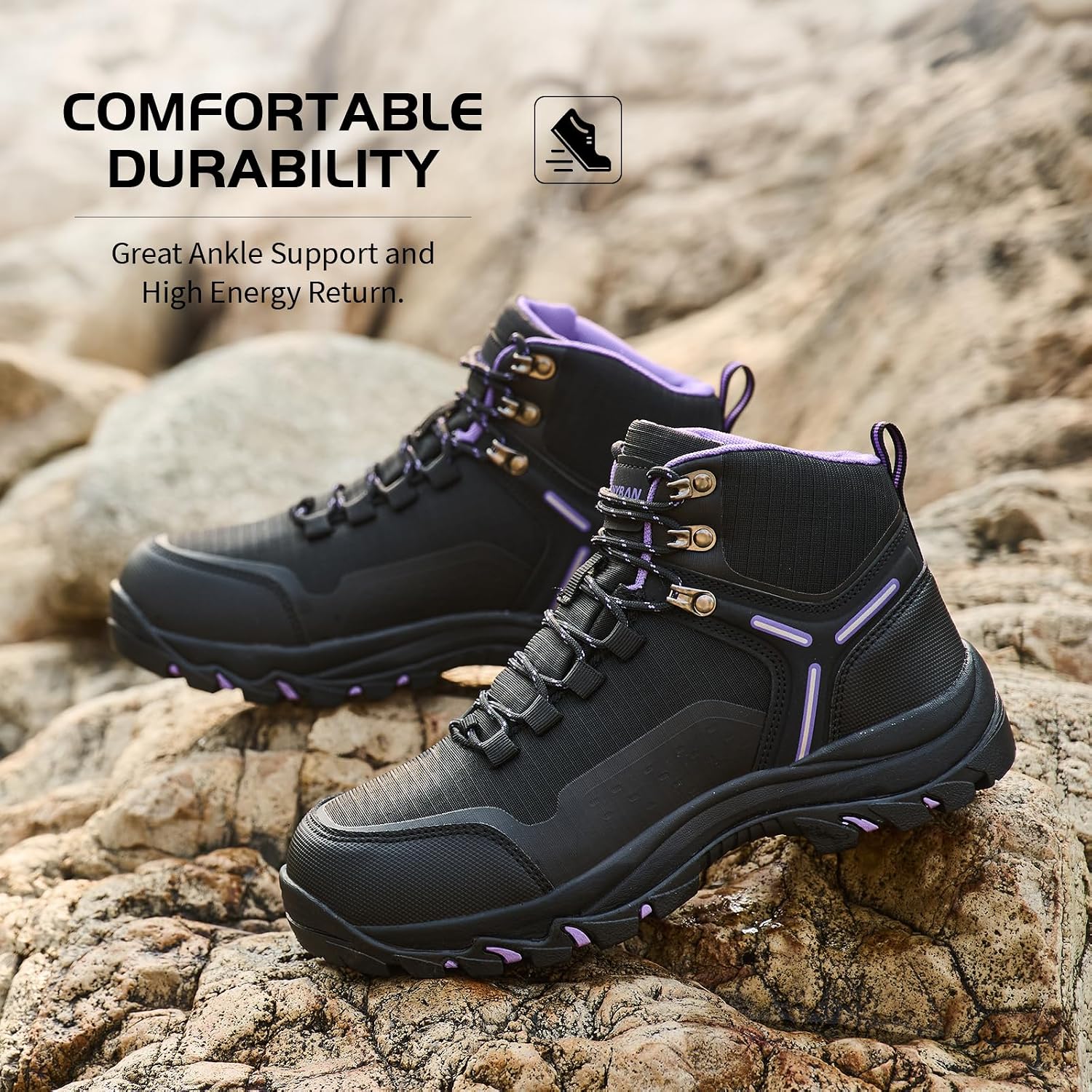 Women's Waterproof Wide Toe Box Hiking Boots
