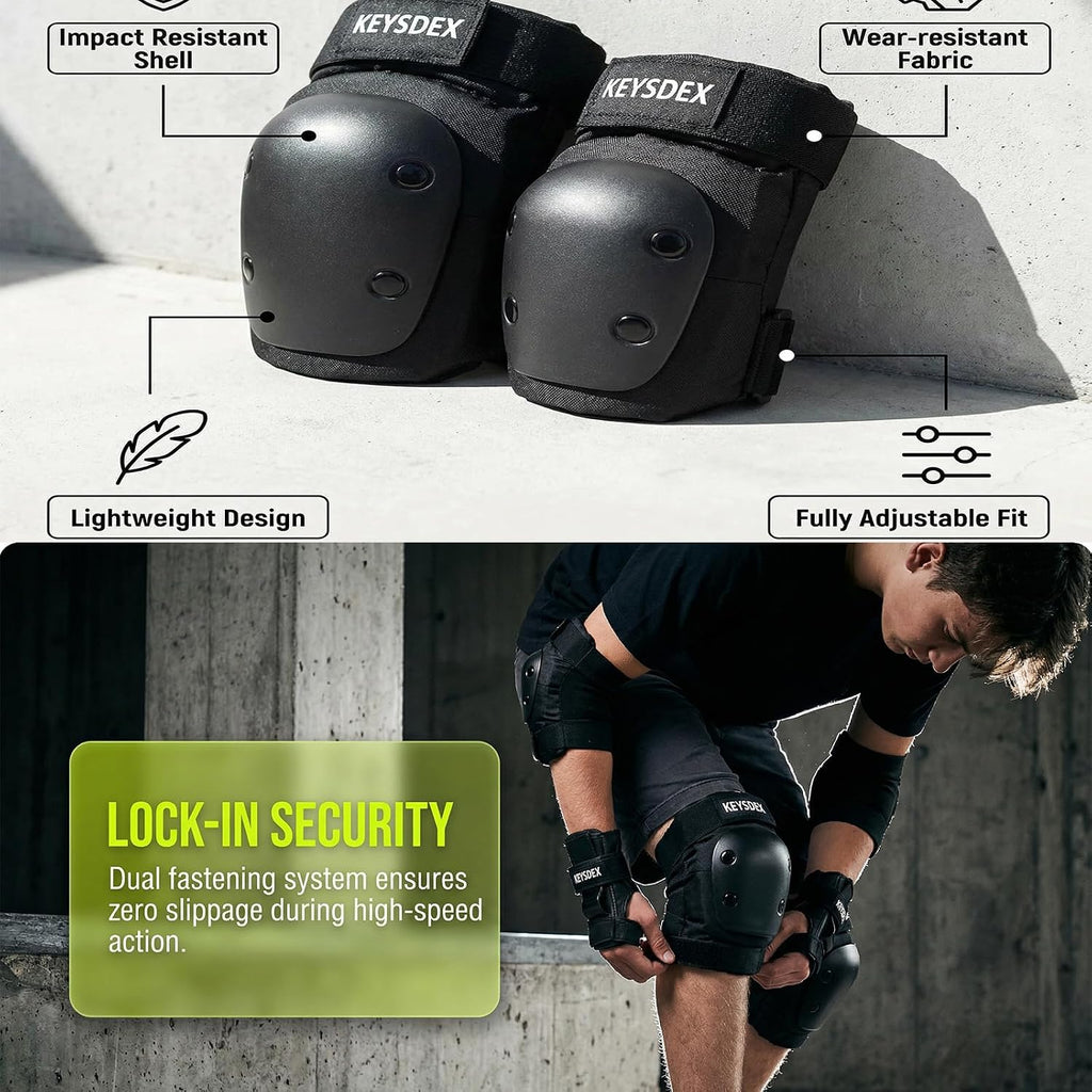Knee Pads Elbow Wrist Guards 6-in-1 Protective Gear Kids Adults