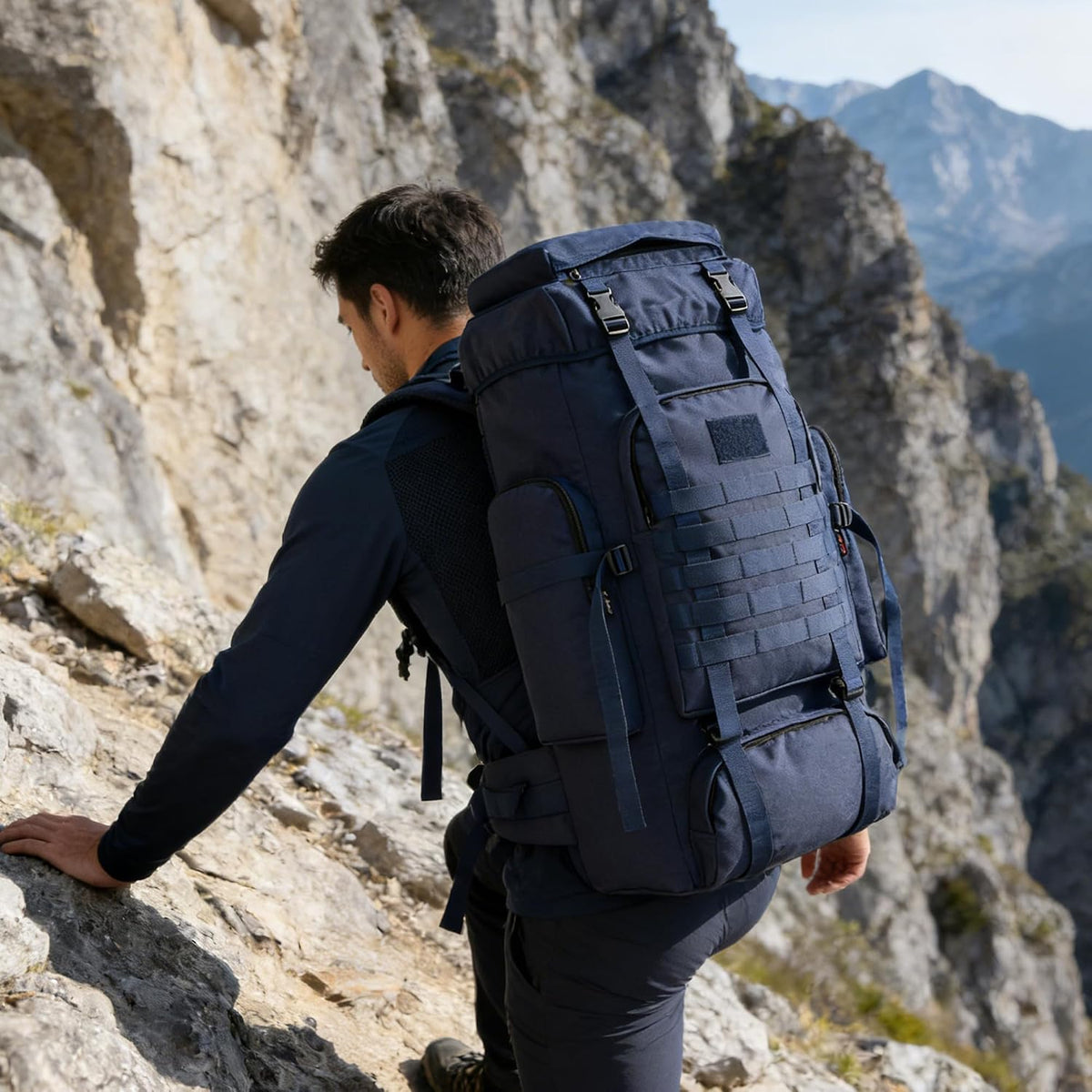 Hiking Backpack for Men 70L/100L Camping Backpack Military Rucksack Molle 3 Days Assault Pack for Climbing