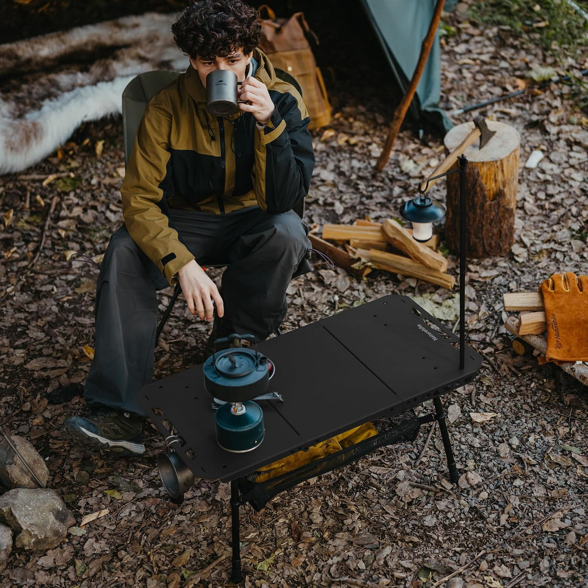 Naturehike Tactical Camping Table - Adjustable Height, 5.7 lbs, Quick Setup