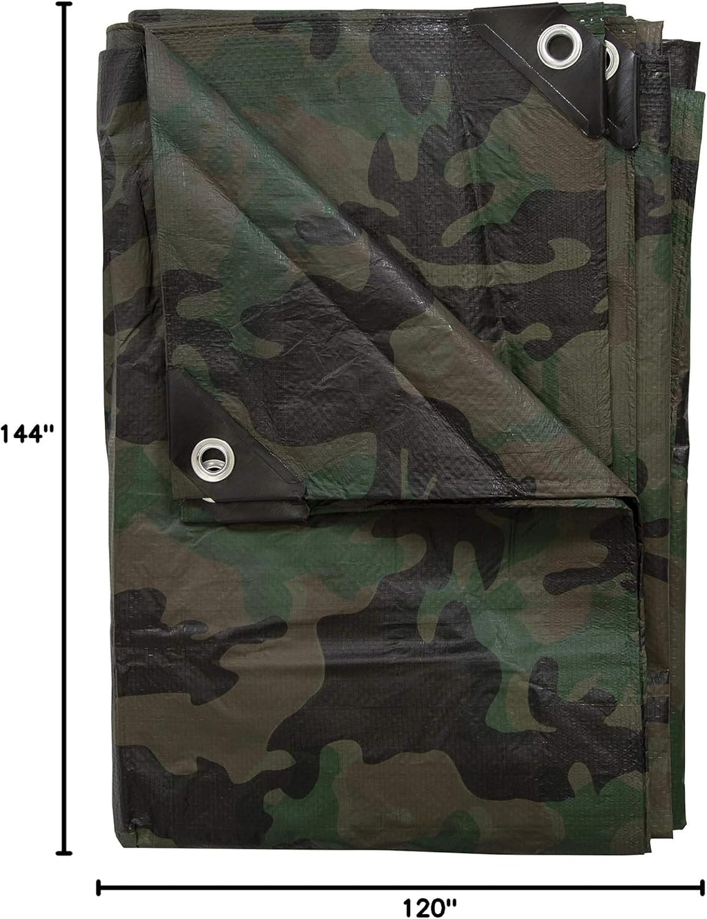 Stansport Medium-Duty Rip-Stop Tarp 10' x 12' - Green Camo (T-1012-C)