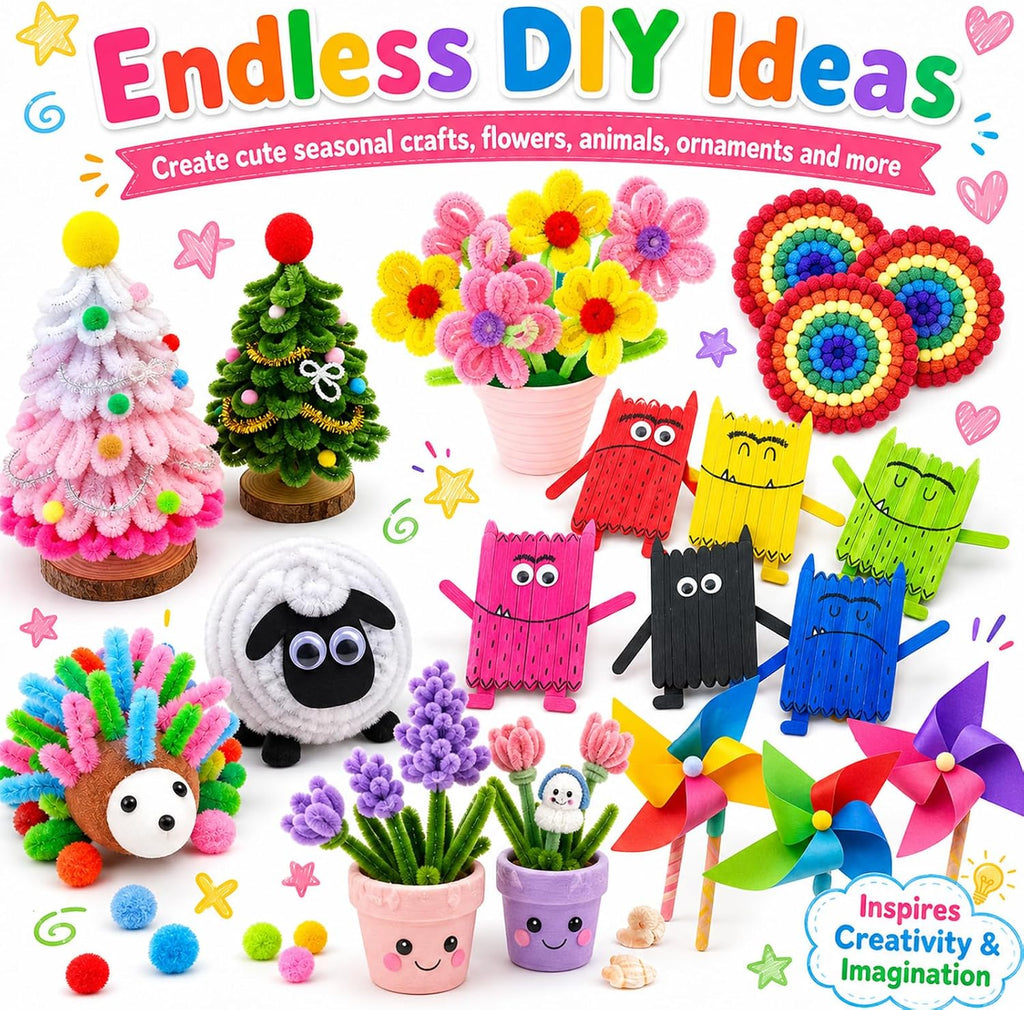 FUNZBO Arts and Crafts Supplies for Kids - Back to School Supplies