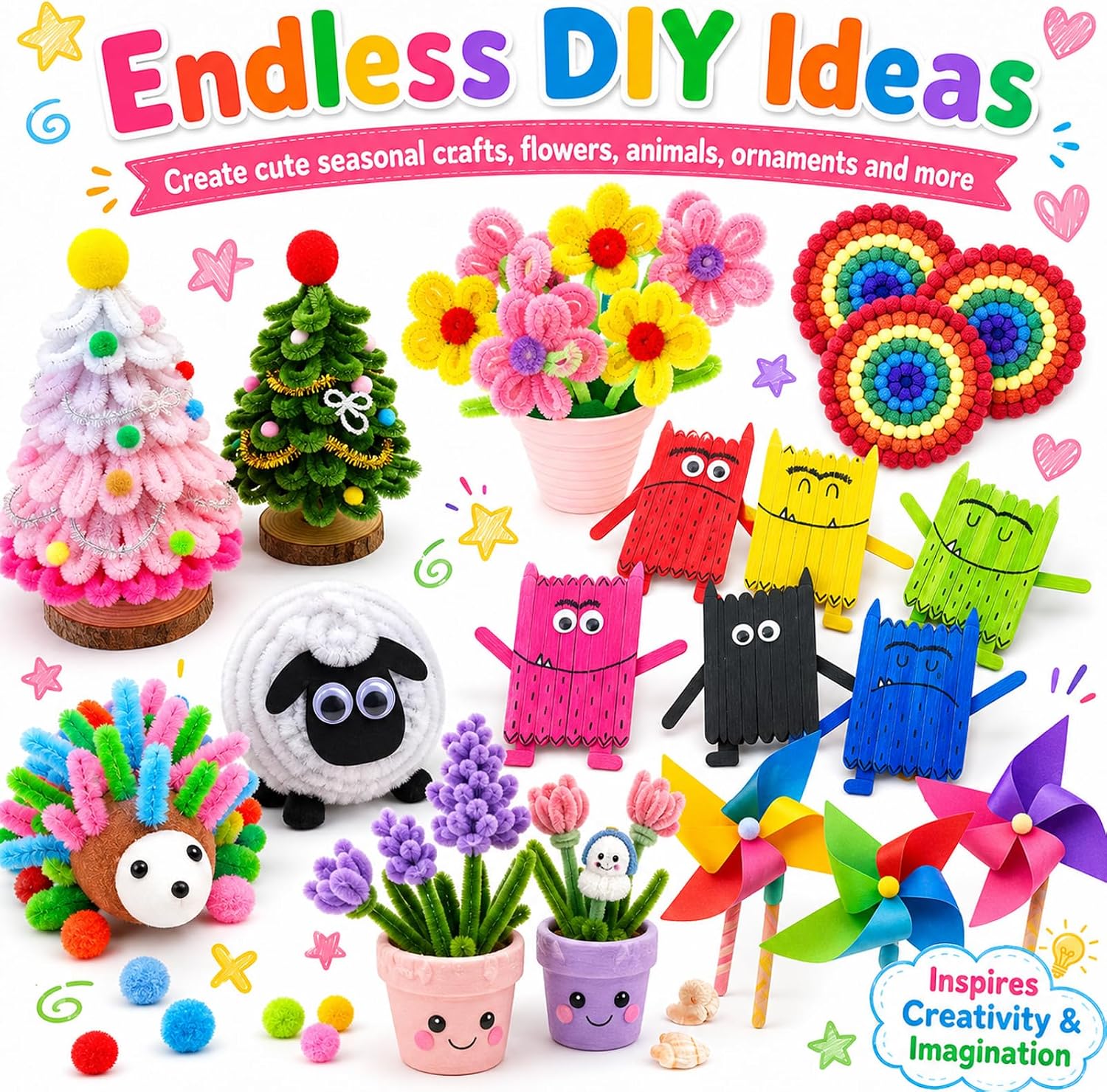 FUNZBO Arts and Crafts Supplies for Kids - Back to School Supplies