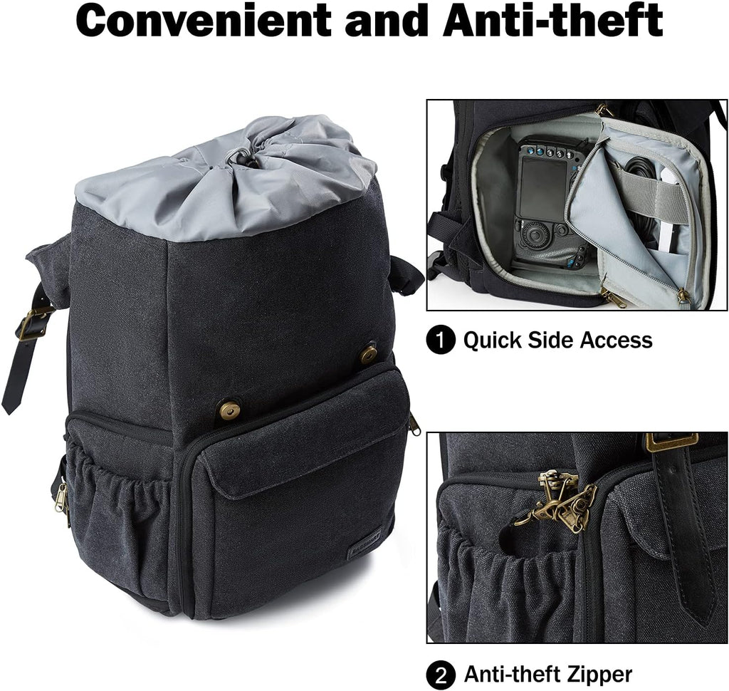 BAGSMART Camera Backpack DSLR Camera Bag Backpacks for Photographers