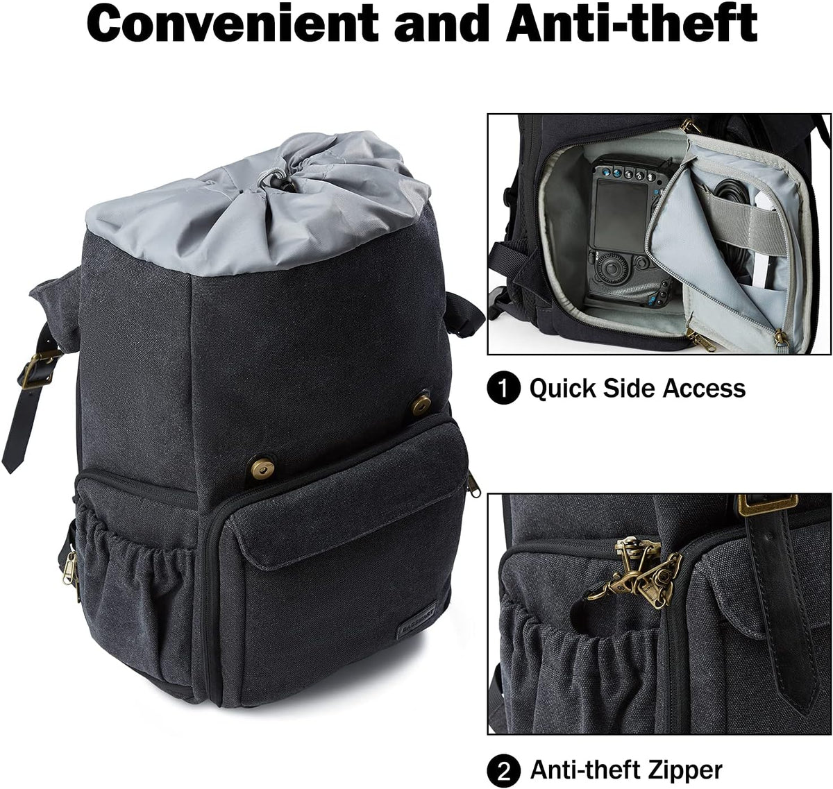 BAGSMART Camera Backpack DSLR Camera Bag Backpacks for Photographers