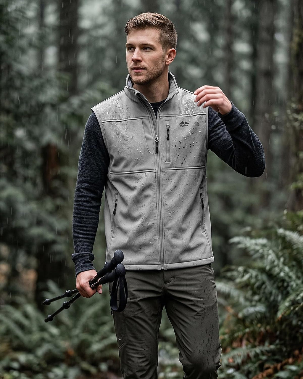 WULFUL Men's Golf Vest Windproof Lightweight Outerwear Sleeveless Jacket