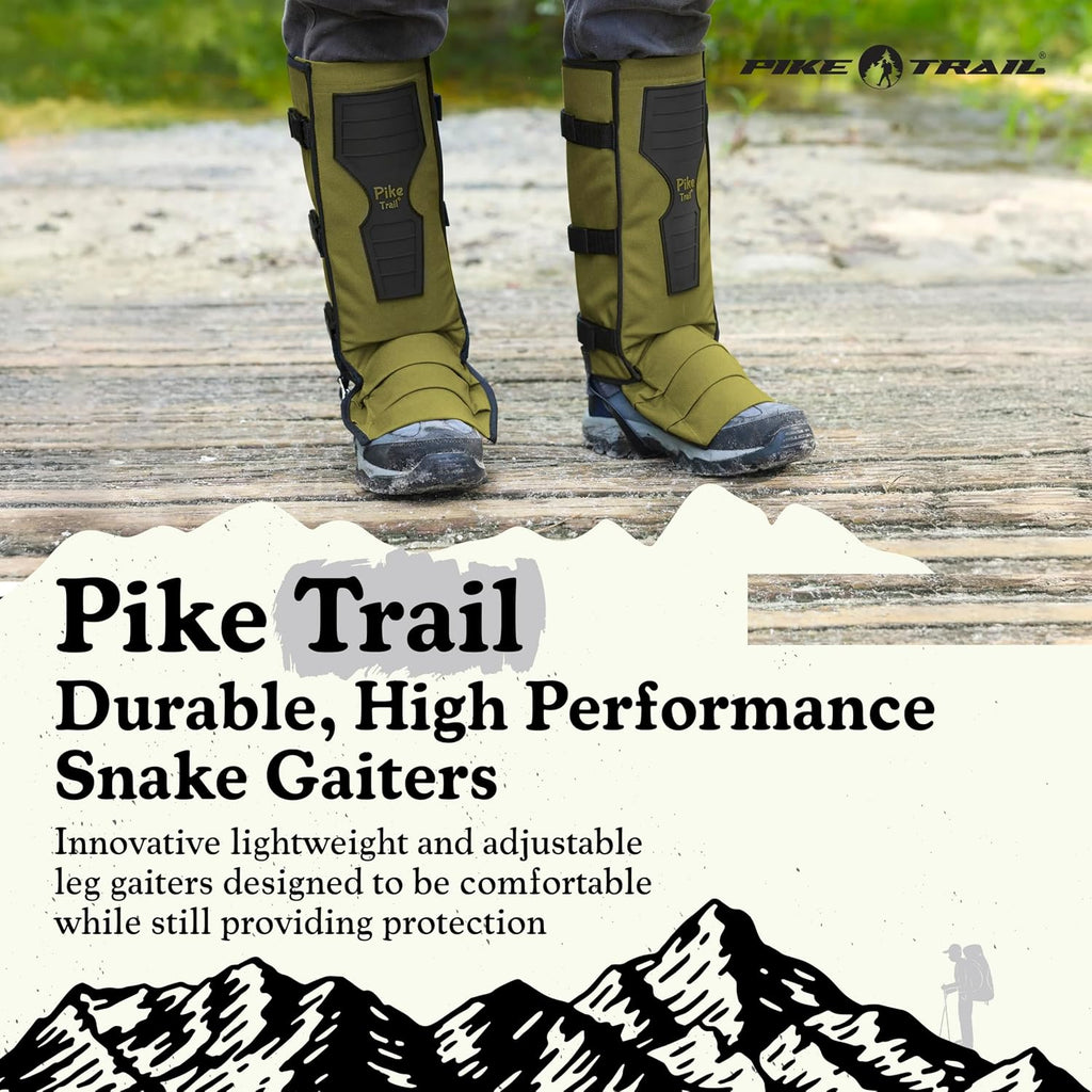 Pike Trail Snake Leg Gaiters: Protection for Hikers and Hunters - Waterproof, Bite Protective, Durable, Anti-Snake, Leg Gear