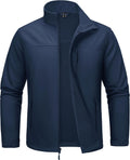 MAGCOMSEN Mens Lightweight Softshell Jacket Fleece Tactical Waterproof Coat
