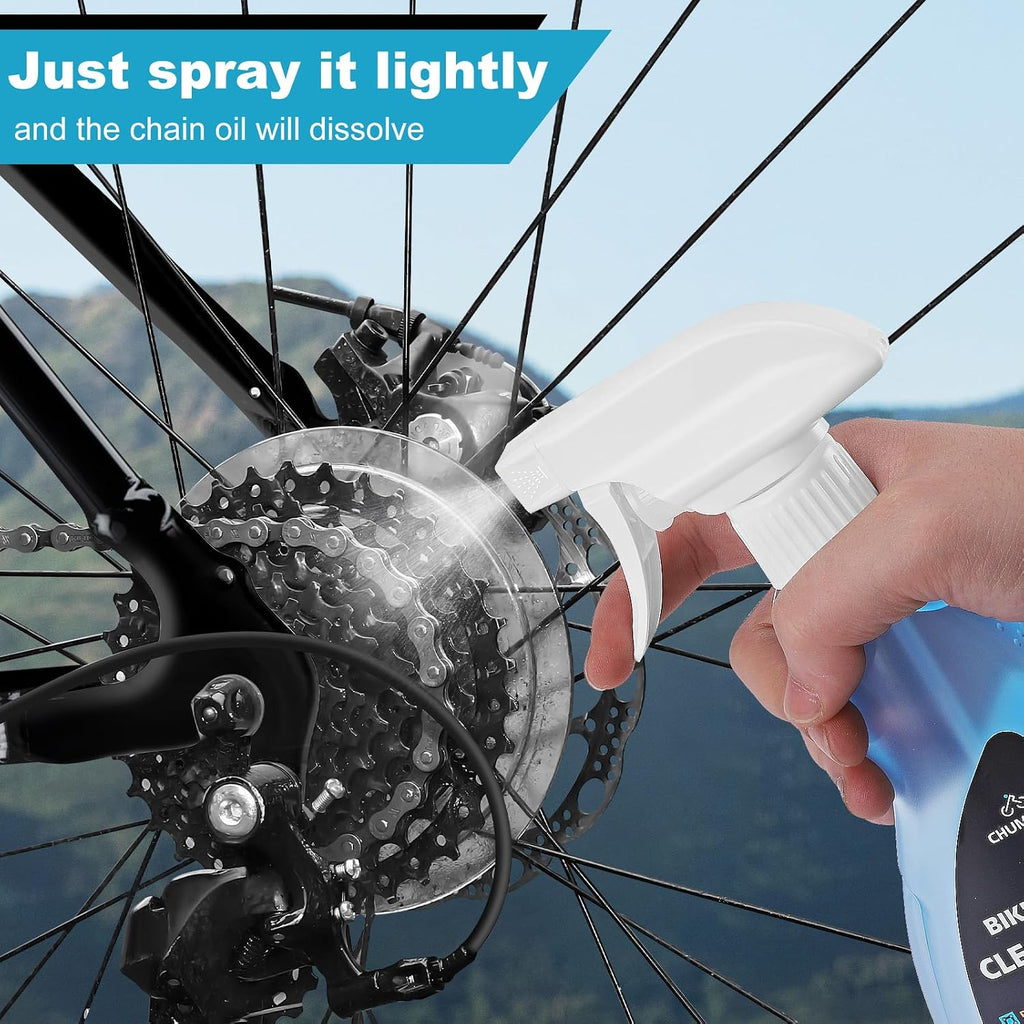 CHUMXINY Bike Chain Degreaser, 17 fl oz Spray Non-foaming Design for MTB/Gravel/Road/Mountain Bikes