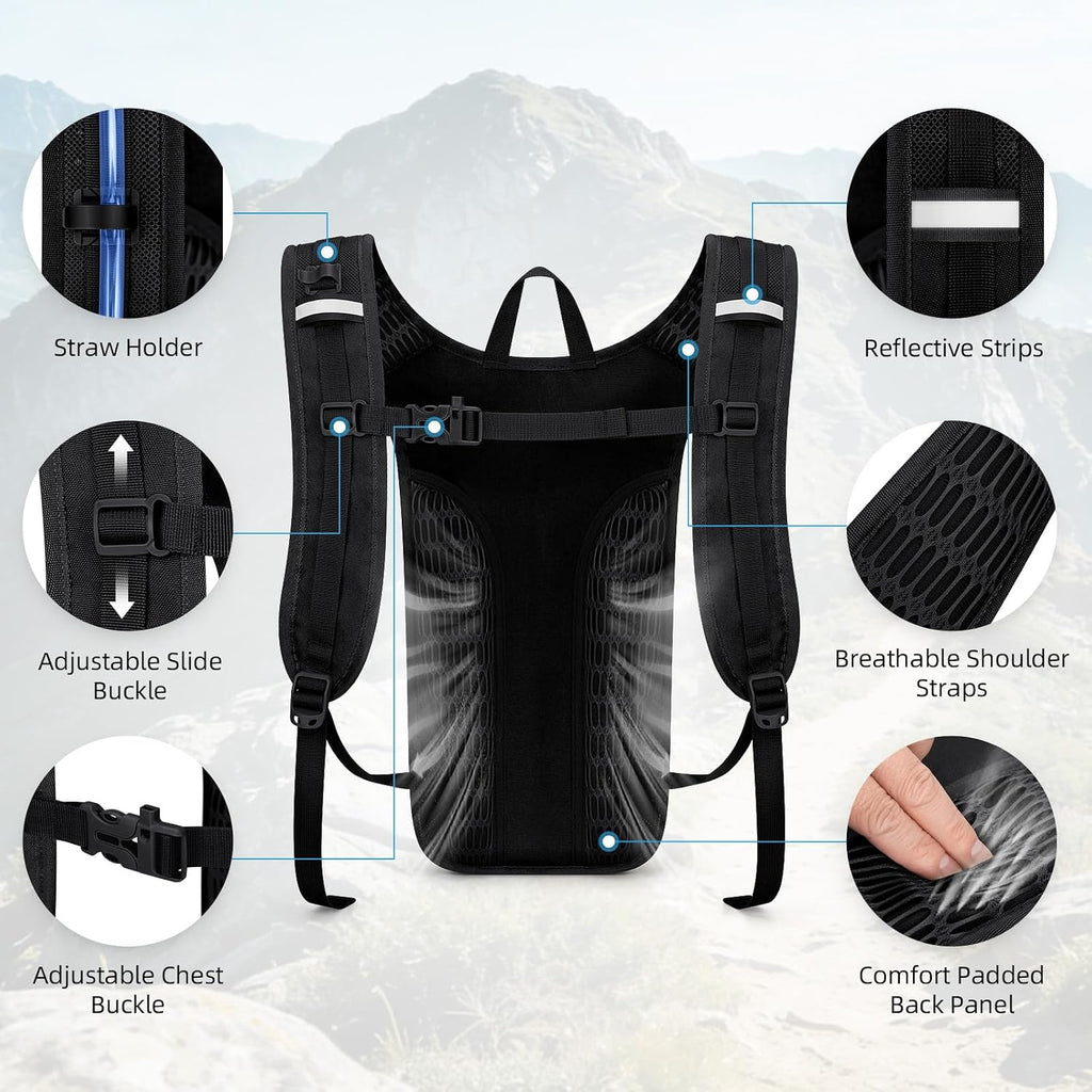 Maelstrom Tactical Hydration Backpack,Water Pack with 2L Water Bladder