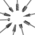Tungsten Carbide Burr Set 1/8 (3 mm) Shank, Die Grinder Bits, 20 PC Cutting Burr Bits, Carving Bits for Dremel, Double Cut Rotary Burr Set for Metall Carving, Engraving, Drilling, Polishing