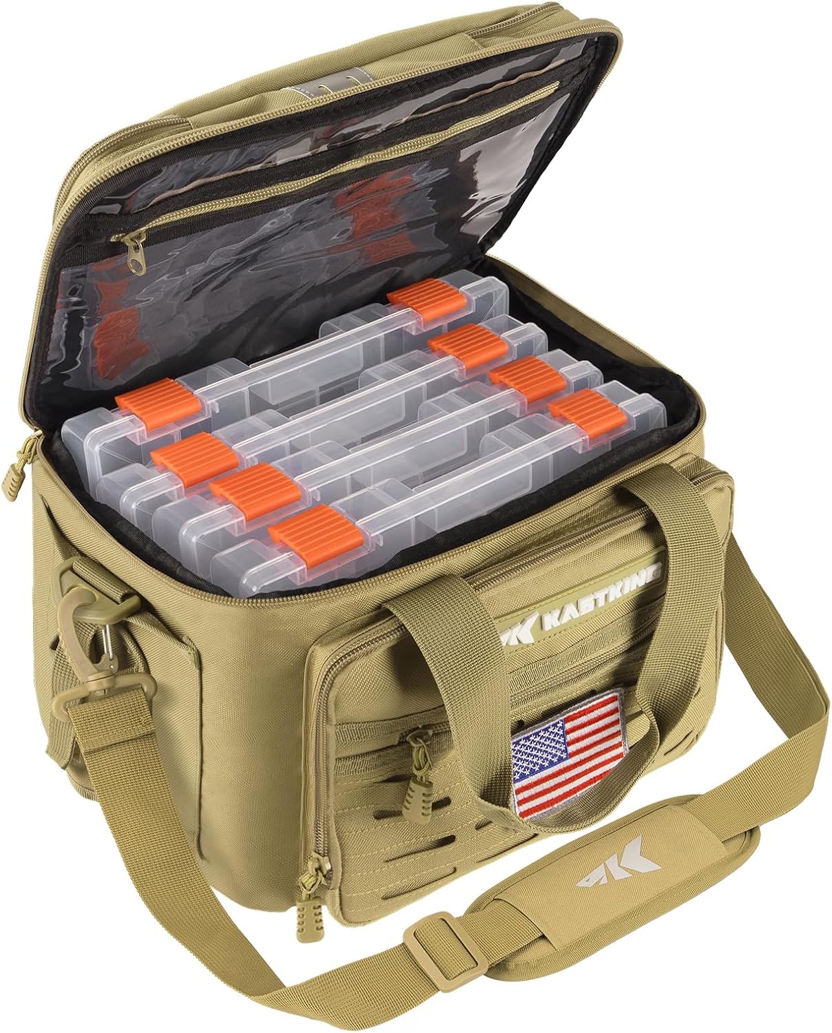 KastKing Karryall with Box Tackle Bag, Saltwater & Freshwater Gear Storage
