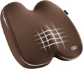 Skechers Seat Cushion, Ergonomic Memory Foam Cushion for Long Sitting Hours on Office & Home Chair, Car Seat Cushion for Sciatica, Coccyx Cushion,Brown