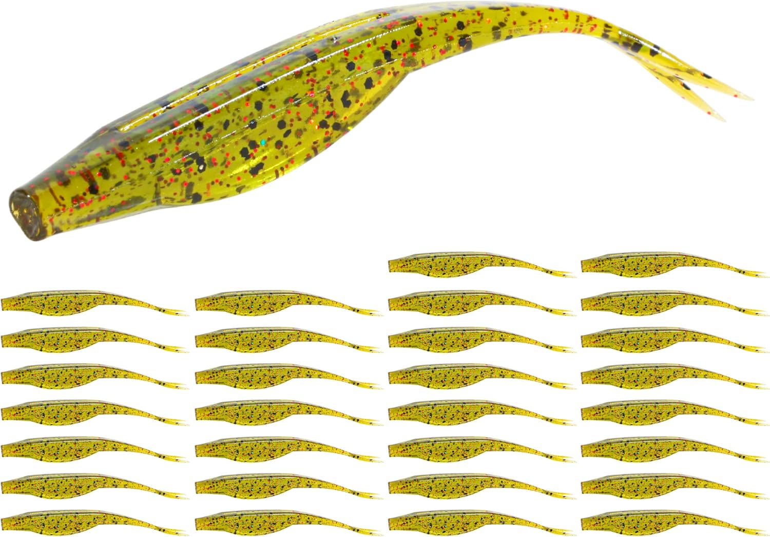 Forked Tail Soft Baits- Realistic Jerk Bait & Fluke Action Soft Lures for Bass, Trout & Crappie - Versatile Freshwater & Saltwater Fishing Bait (2.75"-5")