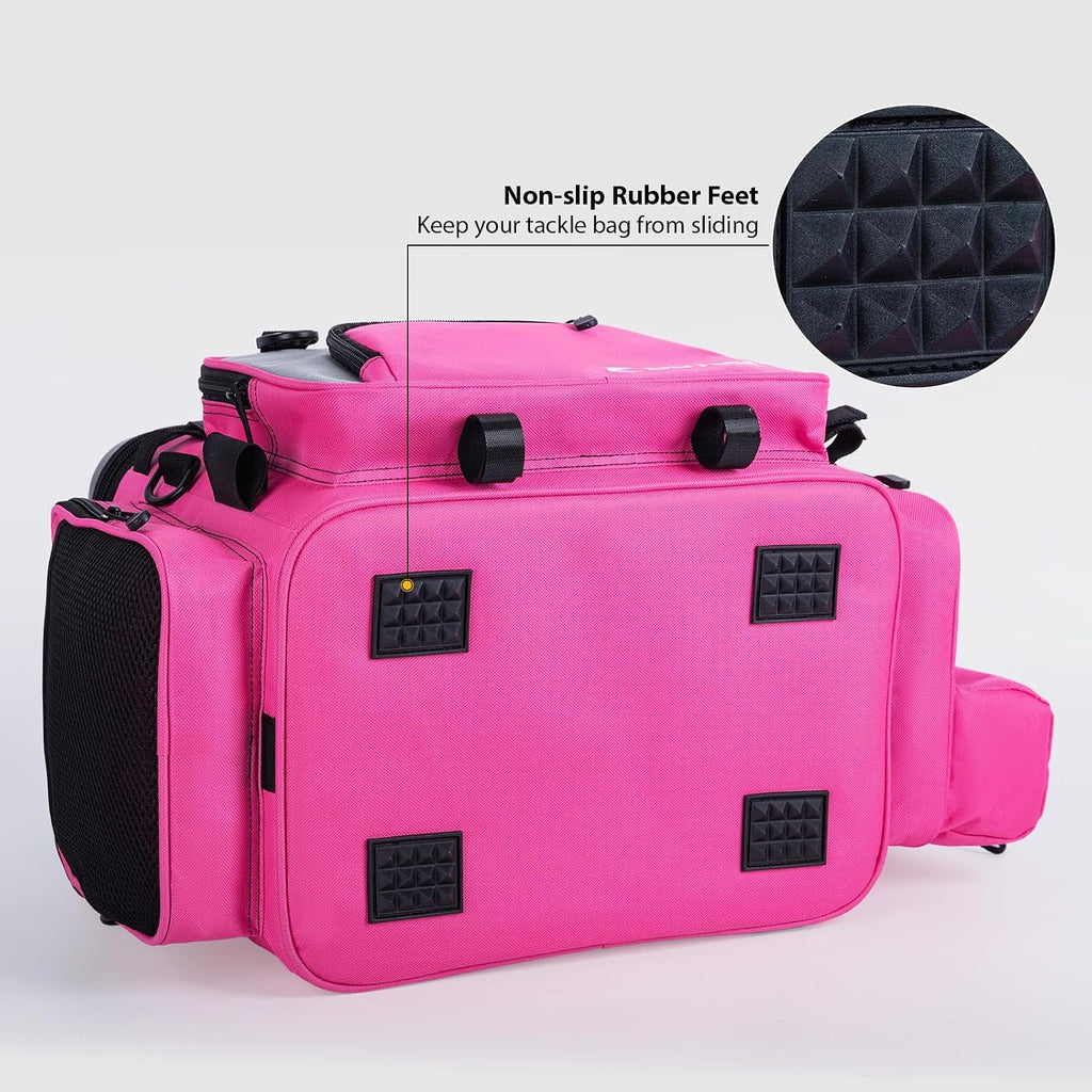 Goture Pink Fishing Rod and Reel Combos with Cooler Tackle Bag,6FT-9FT
