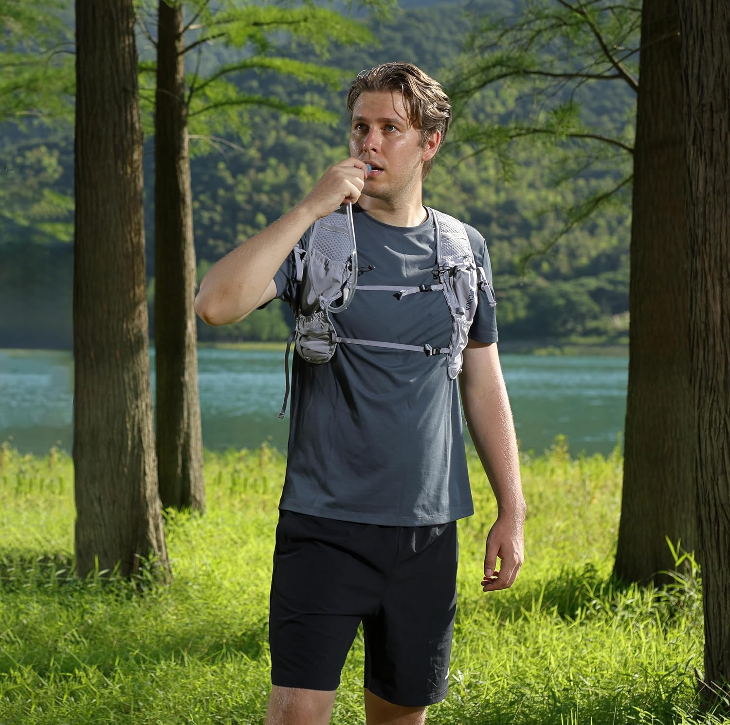 MARCHWAY Lightweight TPU Hydration Bladder 2L/3L for Hydration Packs, Slide-Seal Wide Mouth Water Reservoir Bag with Carry Handle for Hiking, Cycling, Running, Camping, Travel
