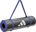adidas 10mm Extra Thick Training Mat with Carrying Strap and Non-Slip Textured Base - Cushioned Workout Mat for Home Gym, Floor Workouts, and Intense Exercises - Portable and Durable