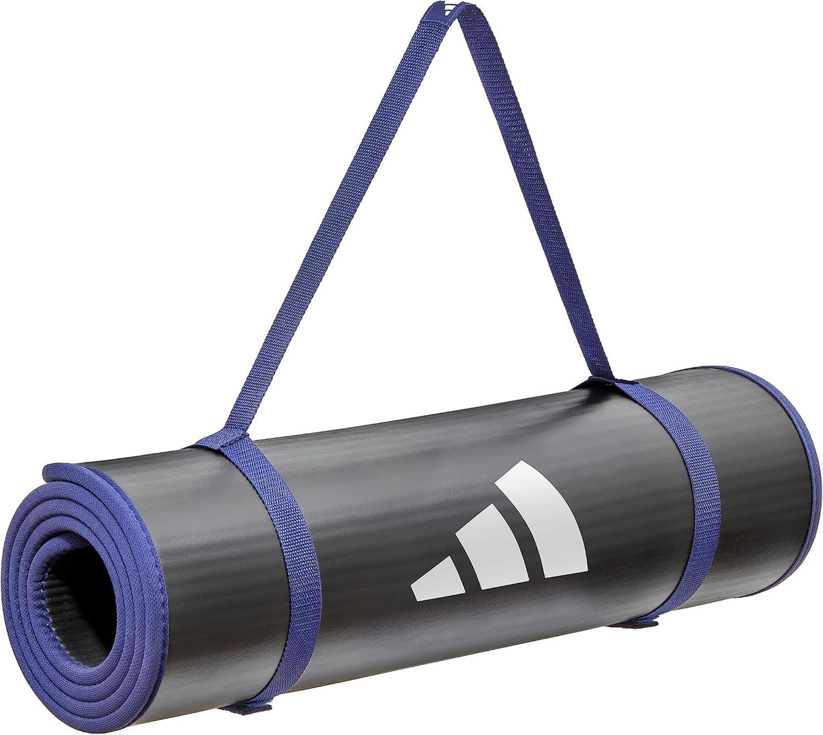 adidas 10mm Extra Thick Training Mat with Carrying Strap and Non-Slip Textured Base - Cushioned Workout Mat for Home Gym, Floor Workouts, and Intense Exercises - Portable and Durable