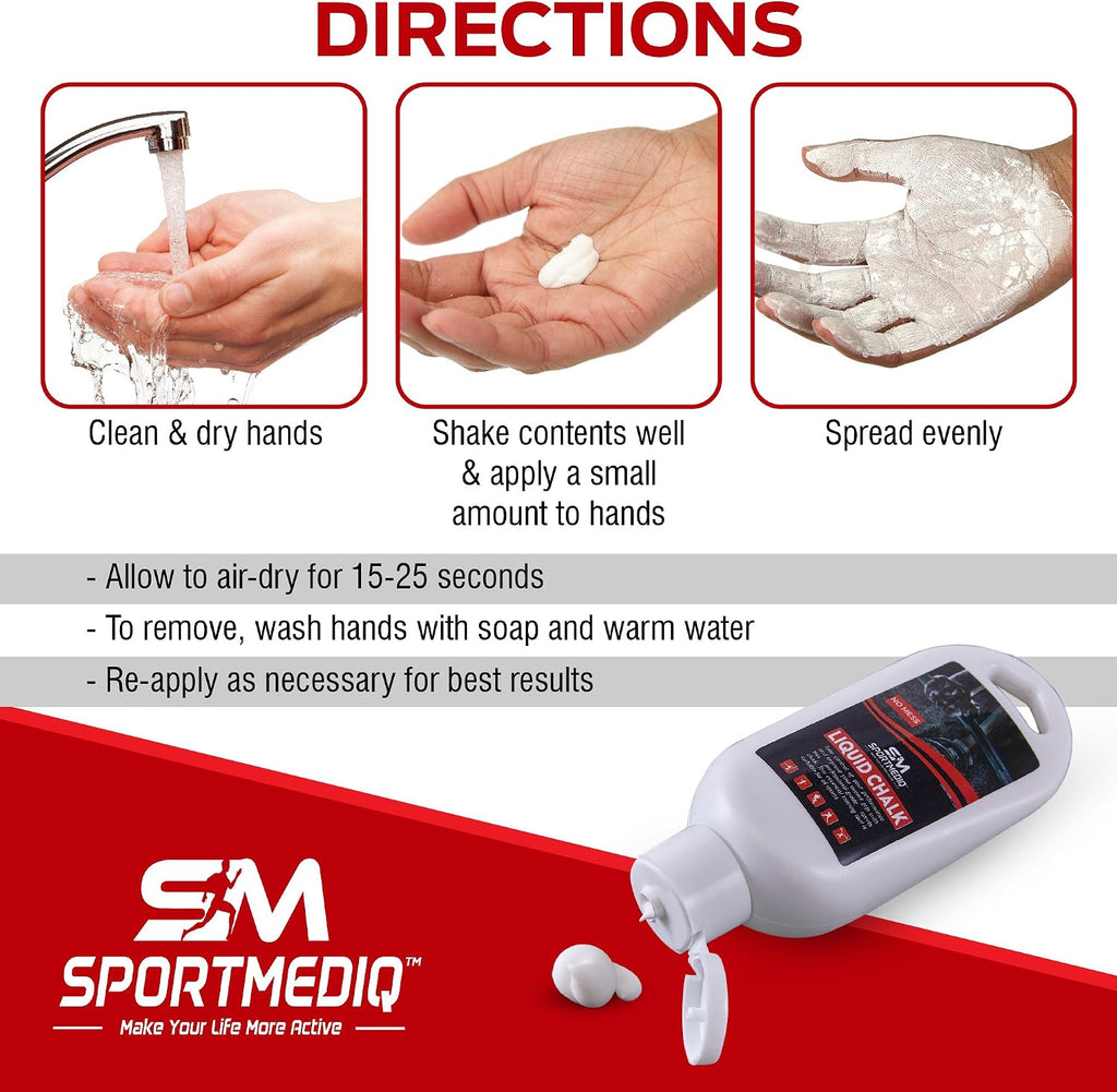 Pro Grade Liquid Chalk – 1 Pack - Mess Free Professional Hand Grip for Gym, Weightlifting, Rock Climbing, Gymnastics, Rock Climbing - Dries in Seconds - 1.69oz Travel Size with Belt Clip