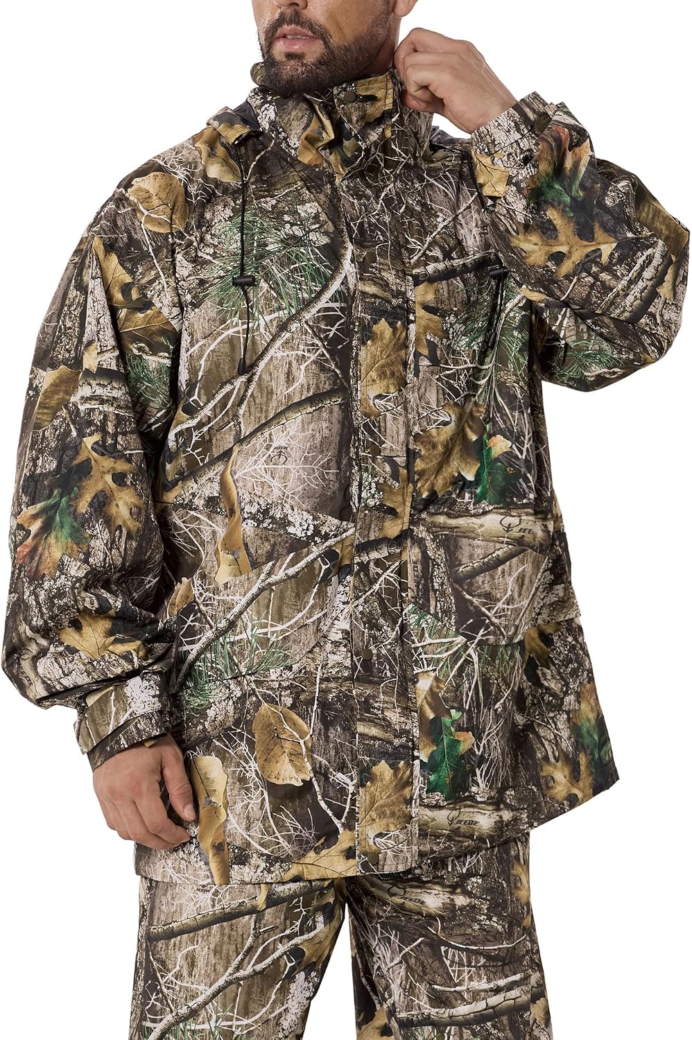 Rain Suit (Jacket + Pants),Rain Gear for Men Waterproof, Camo Rain Jacket, Lightweight Rain Coat for Fishing, Hunting