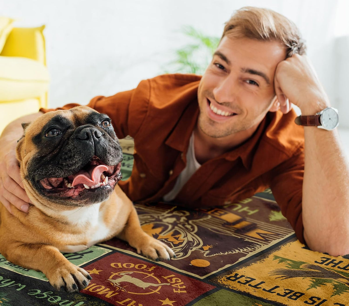 Hunting Gifts for Men, Hunting Gift Blanket 60"x50", Gifts for Hunters, Hunter Present for Dad/Gandpa, Hunting Decor