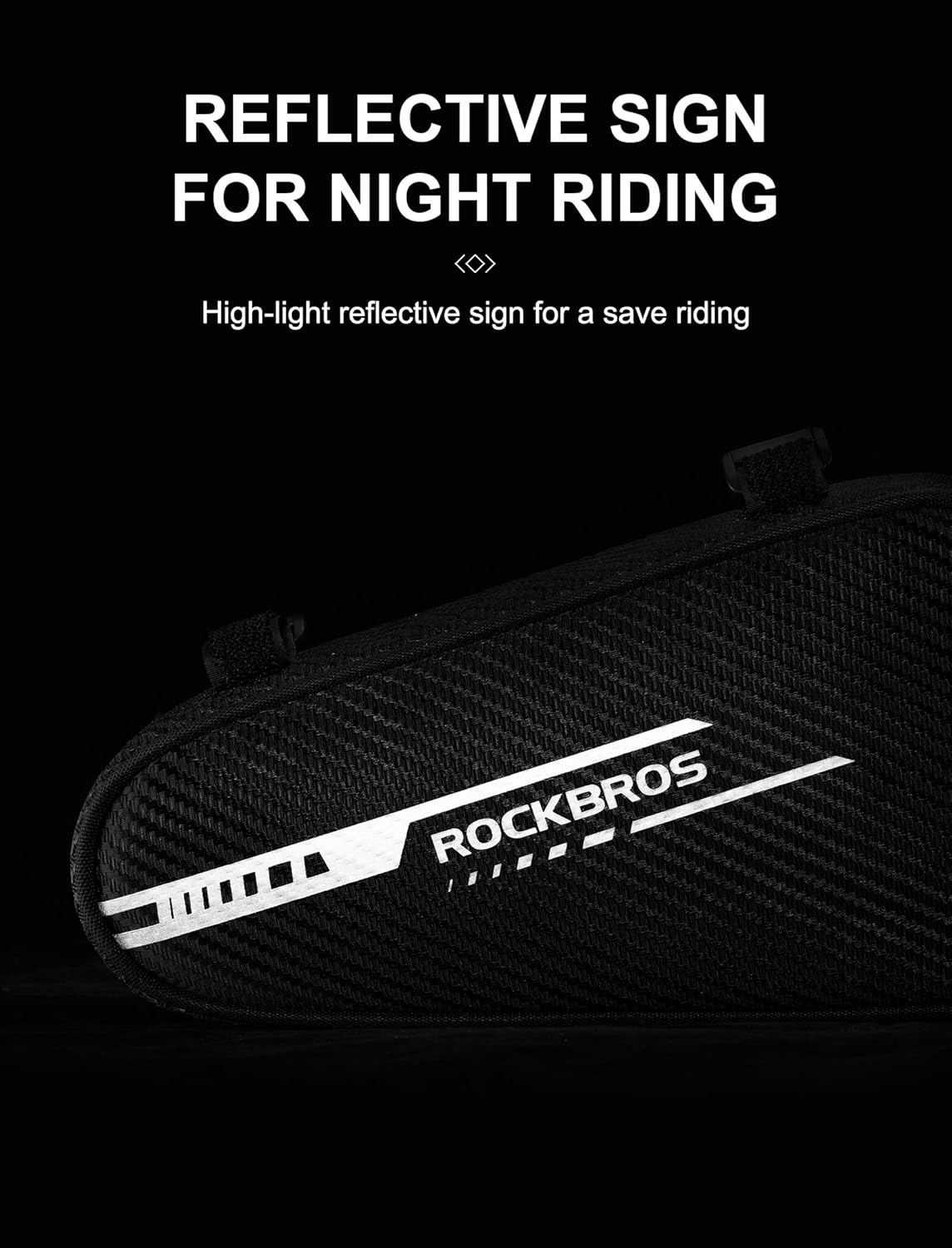 ROCKBROS Bike Frame Bag 1.2L Bicycle Triangle Storage Pouch Cycling Pack
