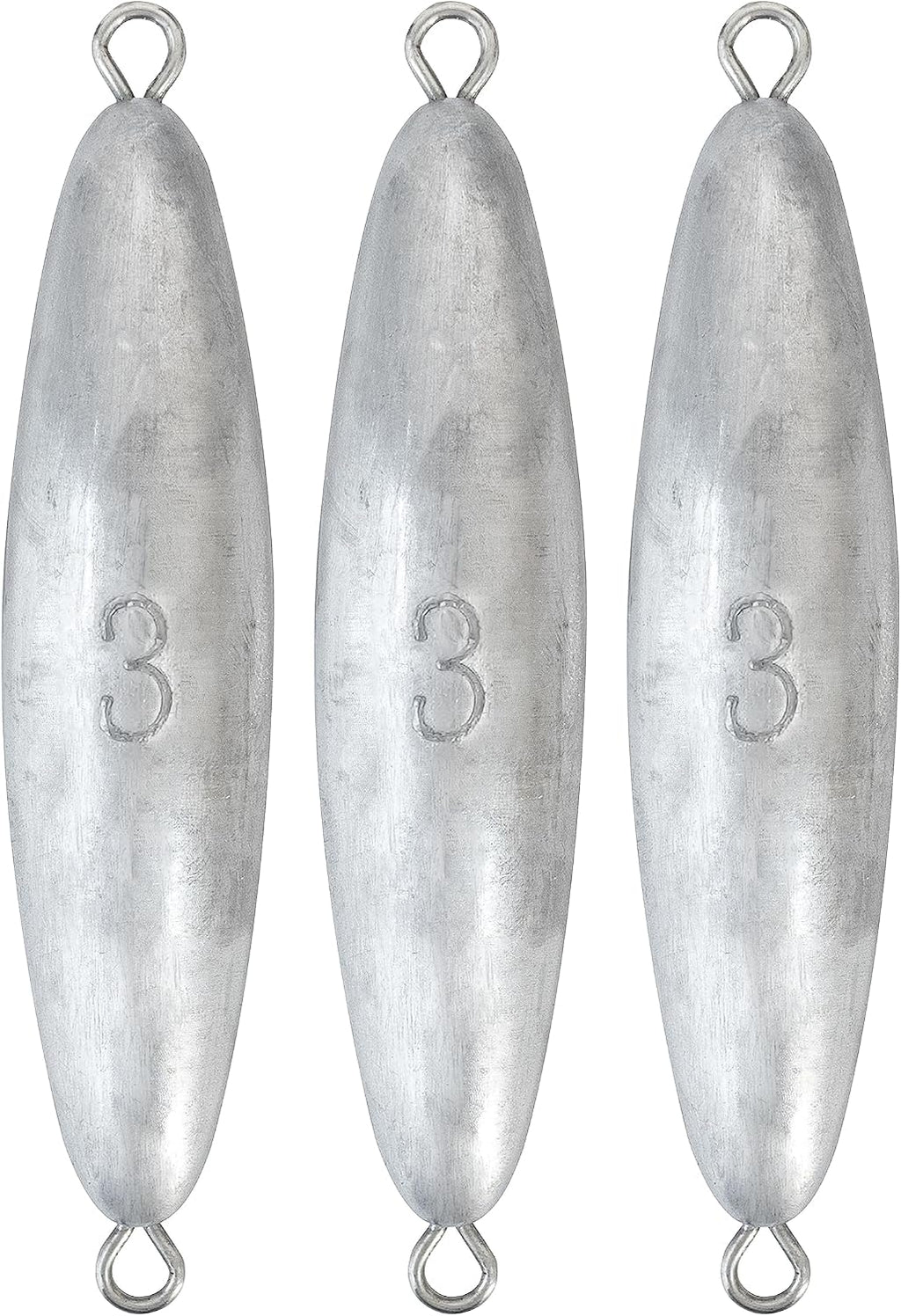 BLUEWING Torpedo Sinker Through Wire Fishing Weight Saltwater Bullet Lead Double Ringed 2oz-48oz