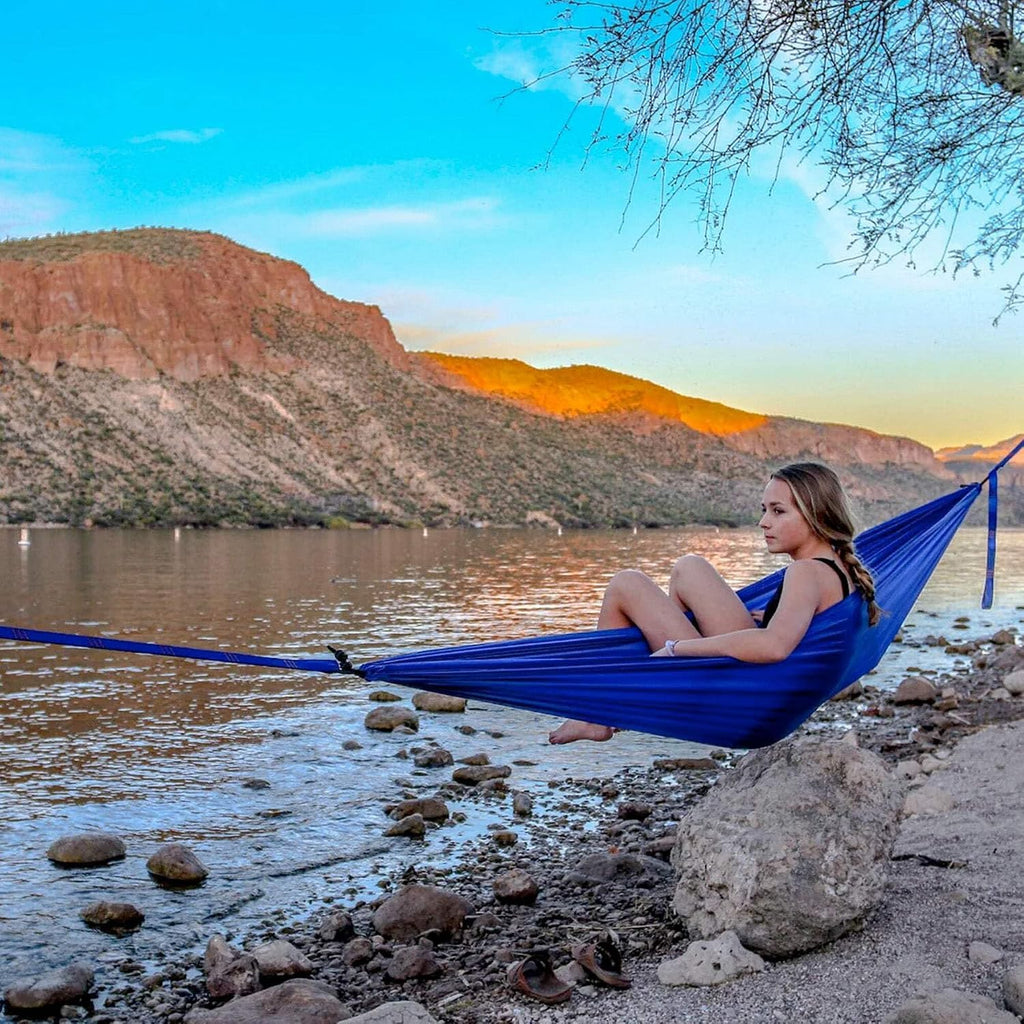 GRAND TRUNK Camping Hammock | 12 oz | Blue