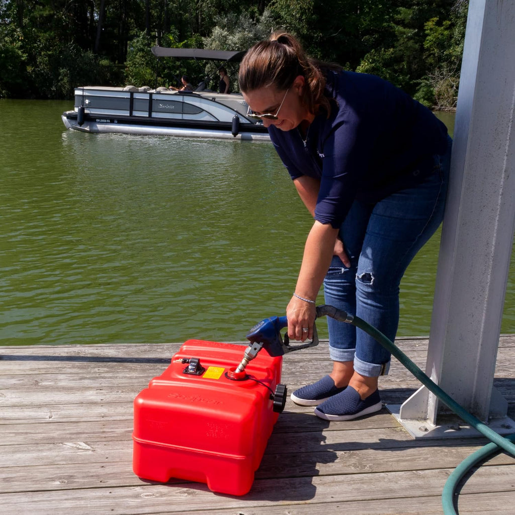 Scepter 9 Gallon Portable Marine Gas Can, Boat Fuel Tank with Handles