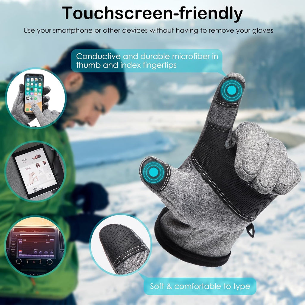 Winter Warm Gloves,Touchscreen Cold Weather Driving Windproof for Men Women