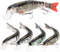 5PCS Lifelike Fishing Lures – Multi-Jointed Swimbait for Bass, Trout, Crappie, Walleye, Pike, Realistic Action with 3D Fish Eyes and Sharp Hooks, Perfect for Fishing Kits in Saltwater & Freshwater
