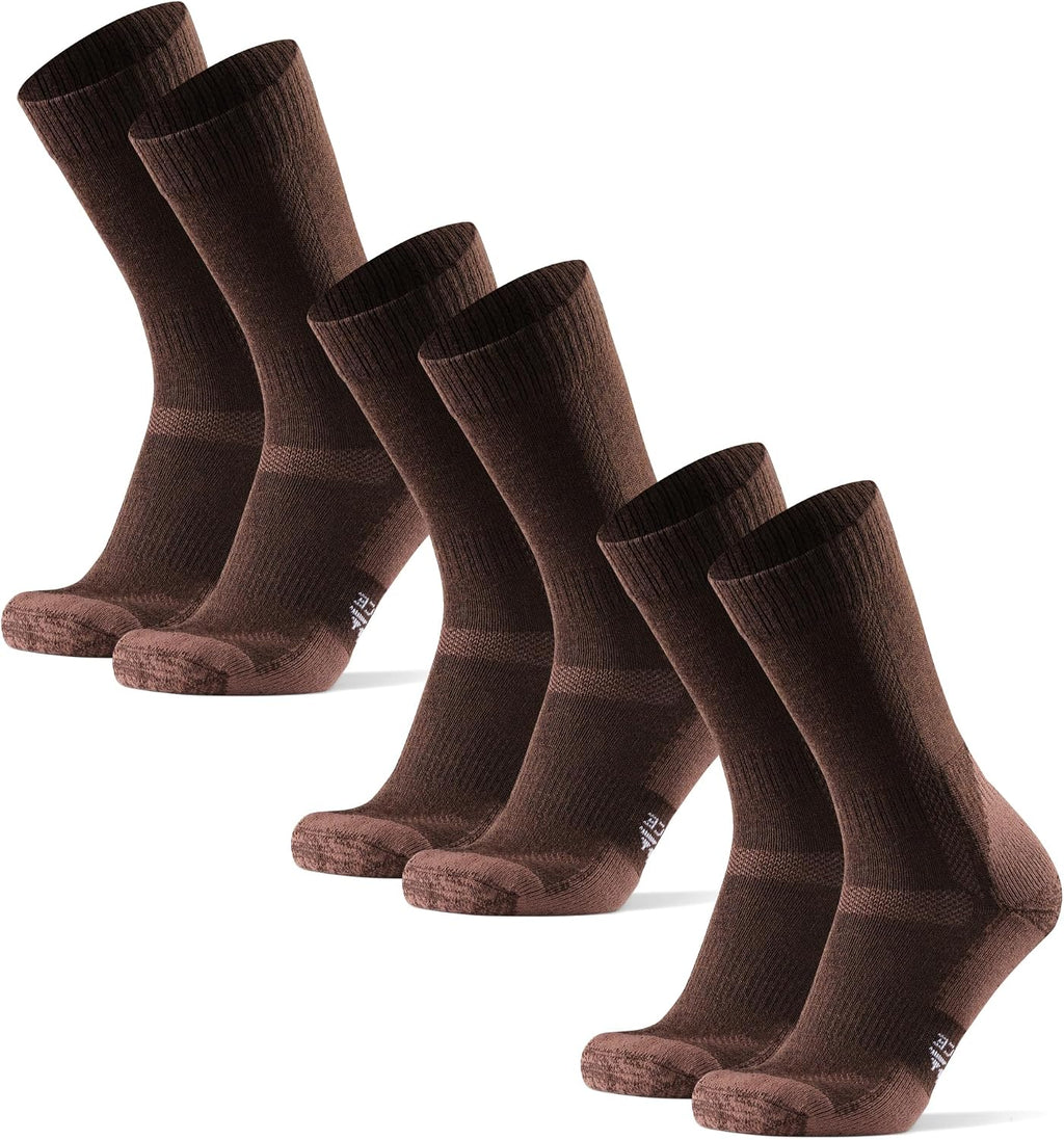 DANISH ENDURANCE Hiking Socks, Merino Wool, Anti-Blister, 3 & 5-Pack