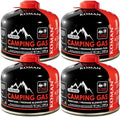 KOMAN Isobutane Fuel Canister 230 Gram Camping Stove Fuel Butane Propane Blend Camping Fuel Gas Canister Backpacking Fuel Light-Weight Compact Camping Fuel (4 Pack)