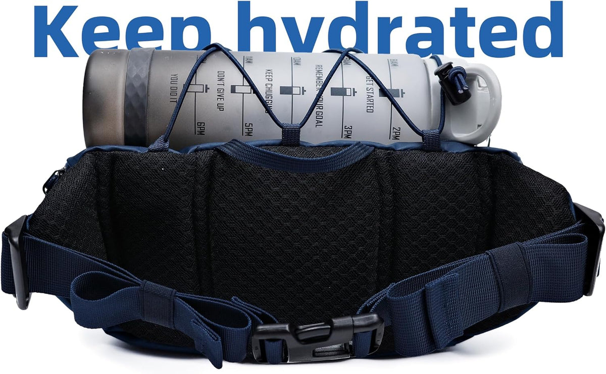 Travel Fanny Pack 3L, Crossbody Adjustable Strap, Padded Back, Water Repellent