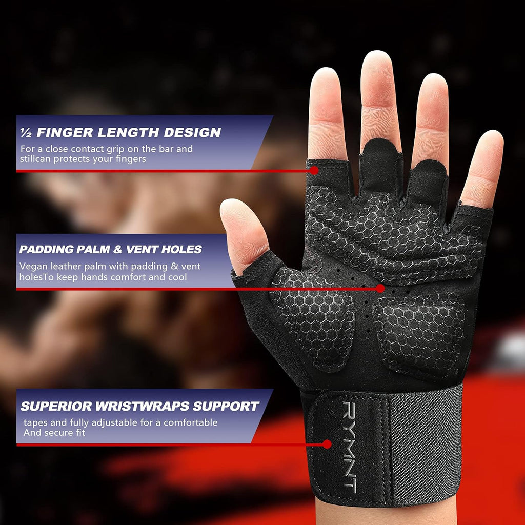 Workout Gloves for Women Men, Weight Lifting Gloves Padded, Full Palm Grip
