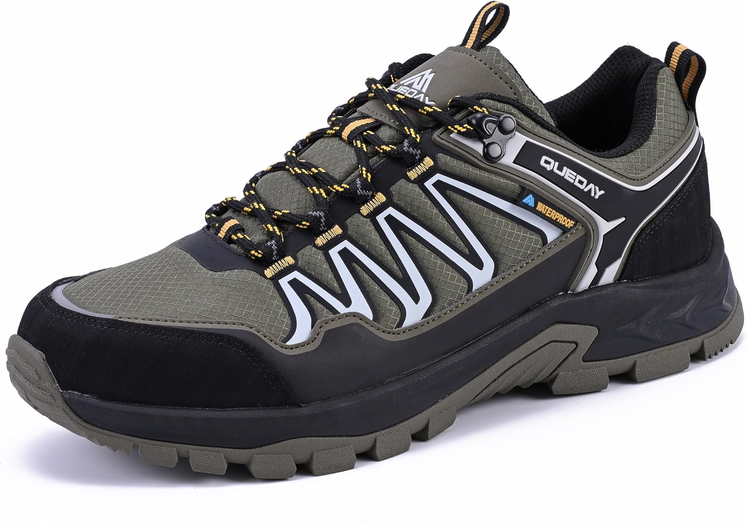Queday Mens Waterproof Lightweight Hiking Shoes