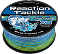 Reaction Tackle Braided Fishing Line - Pro Grade Power Performance for Saltwater or Freshwater Fish - Colored Fishing Line Braid for Extra Visibility