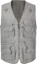 Spanye Mens Outdoor Fishing Vest Safari Travel Photography Vests Jacket Multi Pocket