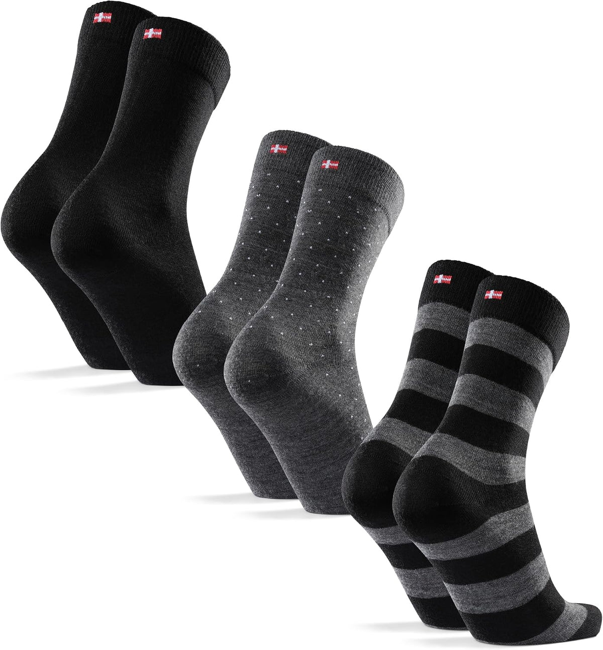 DANISH ENDURANCE Merino Wool Dress Socks, Lightweight & Thin, 3 & 5-Pack