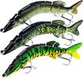 TRUSCEND Swimmax Easy Catch Fishing Lures with BKK Hooks, Wiggling, Vibrating, Rattling and Gurgling for More Bite, Heavy-Duty Dyneema Fiber Jointed Swimbaits for Bass, Trout, Walleye, Crappie, Pike