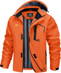 MAGCOMSEN Men's Lightweight Windbreaker Rain Jacket Raincoat with Detachable Hood for Hiking Fishing Activewear